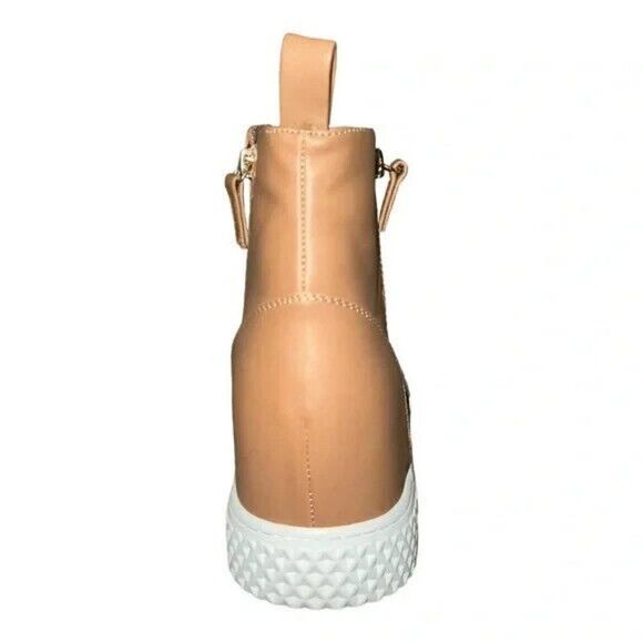 Aerosoles Womens Zilla Fashion Casual Sneakers Faux Leather Tan 6.5M New - Picture 5 of 7